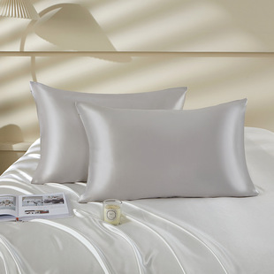 100% Mulberry Silk Pillowcase 22 m Pillowcase Amazon Solid Color Silk Pillowcase Embroidered logo Wholesale