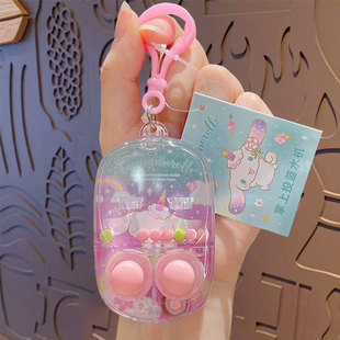 Creative decompression game water shooting keychain cartoon Sanrio car schoolbag key chain pendant small gift