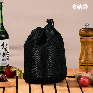 Camping Mouth Cup 304 Stainless Steel Outdoor Water Cup Portable Foldable Handle Mountain Climbing Picnic Tea Jar Cup
