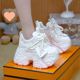 European-made Torre Shoes Women's Internet Celebrity Thick Bottom 2024 Autumn New Breathable All-match Casual Western Style Lightweight Elevated Yang Ming