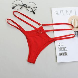 2022 AliExpress прозрачное сексуальное бикини с тонким поясом, полый треугольник с низкой талией, женское нижнее белье, бесшовное