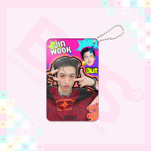 BUS Acrylic Double-Sided Lomo Card Bead Keychain Bag Pendant Keychain Pendant Star Bean Accessories
