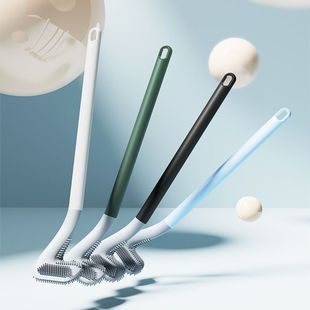 Creative Golf Toilet Brush Household Silicone Brush Head No Dead Angle Long Handle Toilet Internet Popular Wall Mounted Toilet Brush