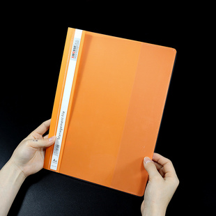 Hong Kong Style Lw320 Binding Pp Folder A4 Binder with 2 Holes Plastic Transparent Data Folder Contract Double Hole Collection