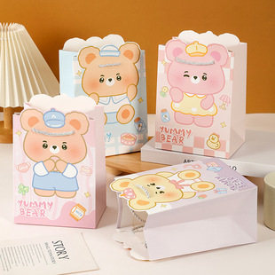 Cartoon cute creative bear gift bag birthday holiday gift bag portable paper bag in stock factory direct sales