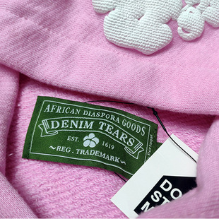 Denim Tears Hoodie Капок с принтом пены джинсовая слеза толстовка с толстовкой для мужчин и женщин