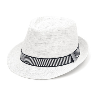 Summer Straw Breathable Straw Hat Middle-aged and Elderly Casual Small Topper Outdoor Sun Hat Sun Hat European and American Jazz