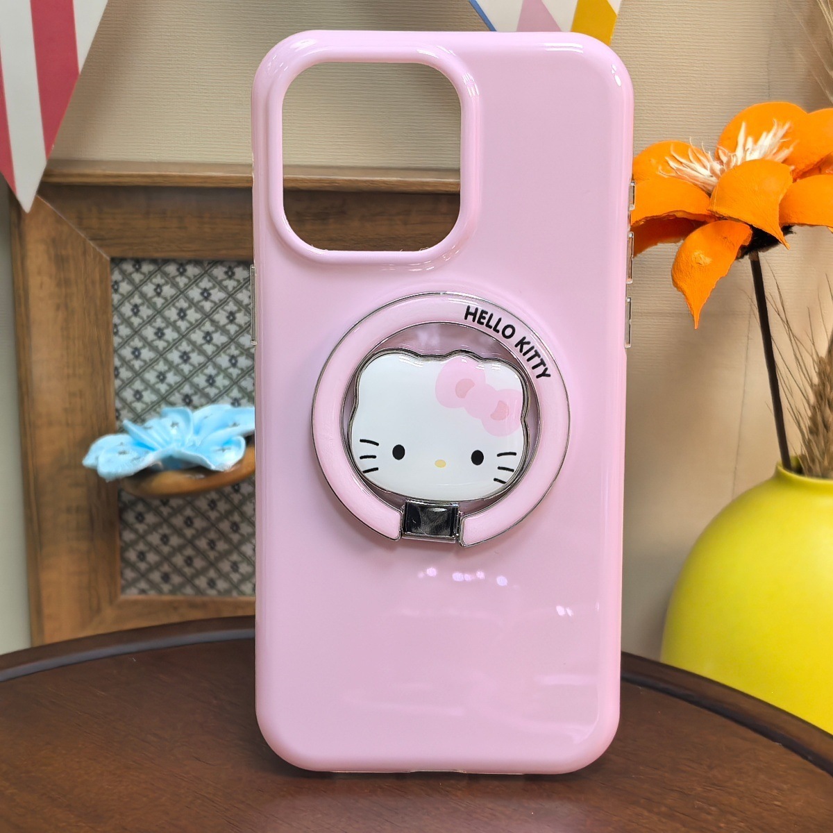 Cute Kitty cat shell pattern MagSafe magnetic stand with strong adhesion, desktop folding stand for girls