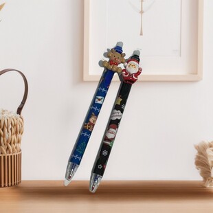 Christmas Gifts Small Gifts Students Press Gel Pen Creative Moyi Sassafras Blue Santa Claus Cartoon Stationery