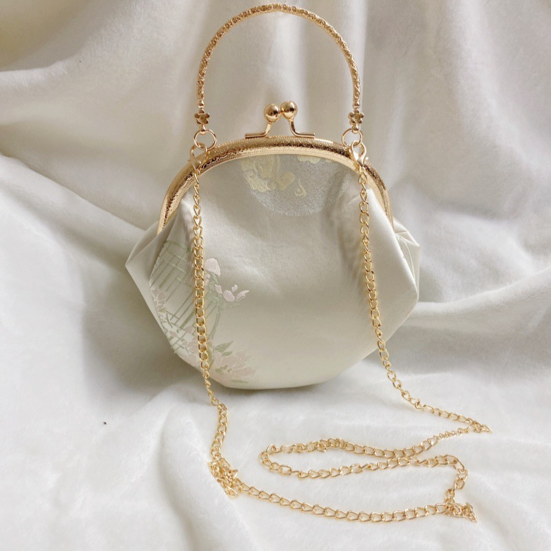 2026 New Embroidered Peach Blossom Retro Cheongsam Handbag for Mothers, Casual Handbag/Crossbody Bag