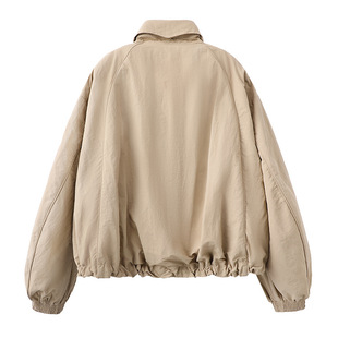 presale 2025 Spring New Loose Casual Tie Collar Jacket RL10105181