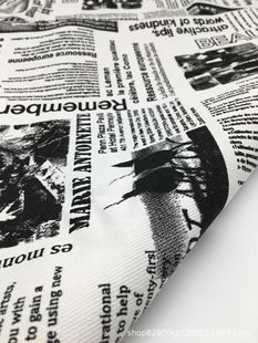 Фабрика оптовой информации войти Творческий граффити хлопок газета английская ткань пальто брюки Личность Мода Ткань