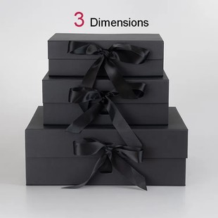 Creative folding box black and white UV folding book packaging box can be received rectangular flip folding magnetic suction box