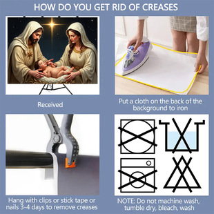 Jesus' Arrival Cross-Border Exclusive for Temu Xiyin Amazon Ai Photo Photography Background Cloth Party Banner Factory Direct