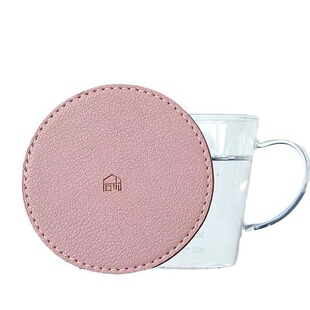 Pu Leather Square Coaster Hotel Supplies Round Insulated Placemat Plate Non-Slip Leather Coaster Custom Logo