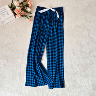 Cotton Silk Pajama Pants Women's Spring and Summer Artificial Cotton Beach Pants Outer Wearing Cotton Silk Home Pants 2025 New Pants