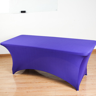 Cross-border direct supply milk silk elastic all-inclusive chair cover dust-proof cocktail table cover wedding banquet rectangular table cover