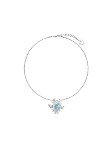 High-end sweater chain temperament butterfly flower original niche design zircon light luxury necklace 2024 new