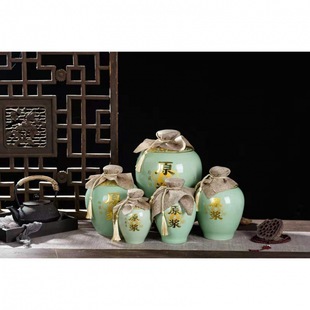 Jingdezhen Ceramic Empty Wine Bottle Wine Jar Small Wine Jar 1kg Blue and white Sealed Good-looking 500ml Household Portable High-end