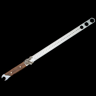 Stainless steel wrench ruler combination metal crafts hardware tools 30cm scale steel plate ruler iron ruler