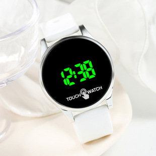 Cross-border Creative Earth Couple LED Electronic Watch Trendy Fashion Men's and Women's Round Touch Alarm Clock Waterproof Watch