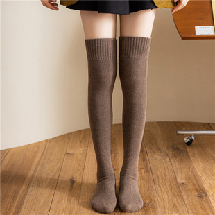 Winter Terry knee socks women's autumn and winter velvet padded warm long socks winter knee thigh high socks