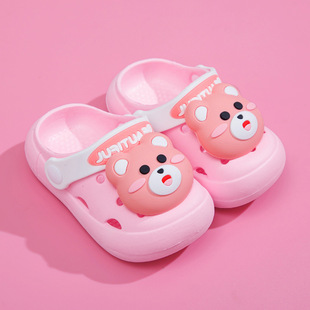 Girls sandals summer children's slippers non-slip boys cartoon summer baotou sandals baby hole shoes wholesale