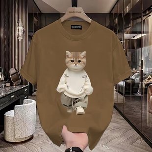 Новая футболка с короткими рукавами мужской летний корейский тренд простой мужской топ гонконгский стиль свободный повседневный прилив футболка с короткими рукавами