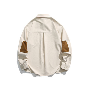 2023 autumn new men's Japanese fashion brand solid color loose thickened shirt long sleeve shirt