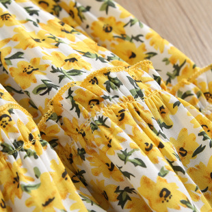 2021 new summer children's clothing girls' floral skirt children's dress beach vacation suspender skirt cross-border exclusive