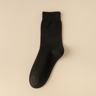 Socks men's autumn and winter stockings thickened double yarn pure cotton sweat-absorbent deodorant men's mid-calf length socks wholesale independent packaging