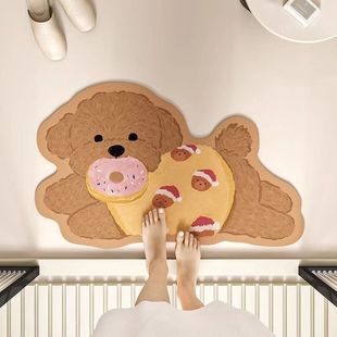 Bathroom Floor Mat Diatom Mud Absorbent Mat Toilet Door Soft Non-Slip Quick-Drying Foot Mat Bathroom Door Home Door Mat