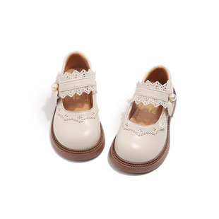 Girls Leather Shoes Spring and Autumn 2025 New Children's Soft Sole Single Shoes Girls Princess Shoes Big Children's Black Shoes Trendy Performance Shoes