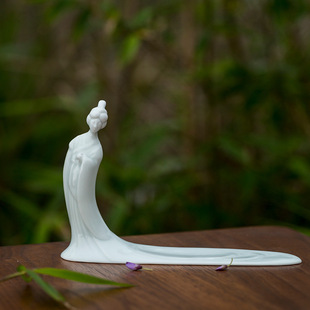 Chang'e Lady Incense Seat Line Incense Insert Jingdezhen High Temperature Ceramic Incense Humanistic Creative White Incense Insert