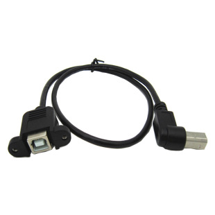 Suitable for printer 90 degree elbow USB-B extension cable USB Dual Port male to female fixed extension cable