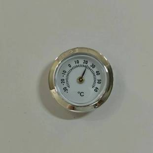 Direct selling embedded pointer type plastic round 28mm Fahrenheit temperature and humidity meter mini surface bladder musical instrument accessories