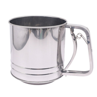 Wholesale Manual Stainless Steel Flour Sieve Sugar Powder Rotary Filter Fine Mesh Screen Cake Making Baking Utensils