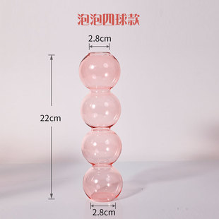 Internet Celebrous Irregular European Style Small Vase Simple Transparent Vintage Flower Flower Ornaments for Dining Table Pocket Flower Glass Bottle
