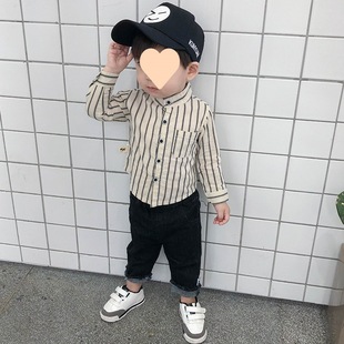 Baby Shirt Male 1 Child 2 Coat 3 Foreign-style Top 6 Baby Shirt September Spring and Autumn Children's Year Old Clothes