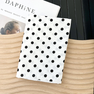 60 Small Square Scarf Korean Style All-match Decorative Neck Protection Black and White Wave Dot Small Silk Scarf Artistic Small Fresh Thin Scarf Scarf