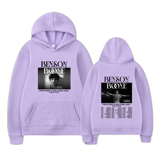 Cross-border New Export Hooded Sweatshirt Harajuku Style Benson Boone Sweatshirt Long-sleeved Men's and Women's Pullover
