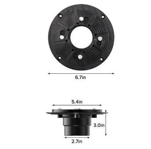 American floor drain connector flange brushed matte black brushed gold 304 stainless steel panel 4 inch