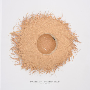 Summer travel holiday style raffia straw hat women's large brim sunshade sunscreen burr outdoor travel beach hat