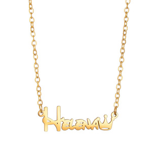 AliExpress wish explosive baby name necklace DIY stainless steel children's name necklace bracelet kids gift