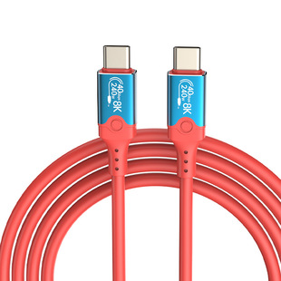 USB4 кабель для передачи данных совместим с молнией 4Type C двойной головкой 8K экранный кабель 40 Гбит/с передачи PD240 W быстрая зарядная линия