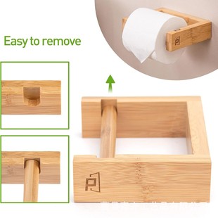 Wall-mounted toilet roll paper holder wooden toilet paper holder solid wood toilet paper storage rack toilet paper storage rack