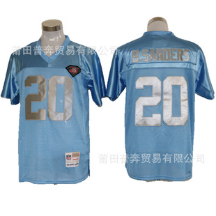 NFL Lions Team 20Sanders форма для американского футбола винтажная трикотажная вышивка в наличии оптом