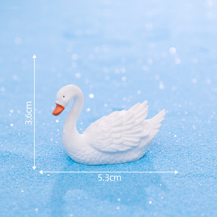 Micro Landscape Creative Couple Little Swan Animal Hand-made DIY Landscape Decoration Accessories Desktop Resin Small Ornaments