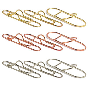 Factory metal fat pen holder creative notebook accessories love shaped paper clip fixed pen buckle electroplating wholesale