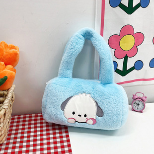 Fashion Plush Bag female cartoon cosmetic bag personality new trendy children's bag female student cute portable small bag